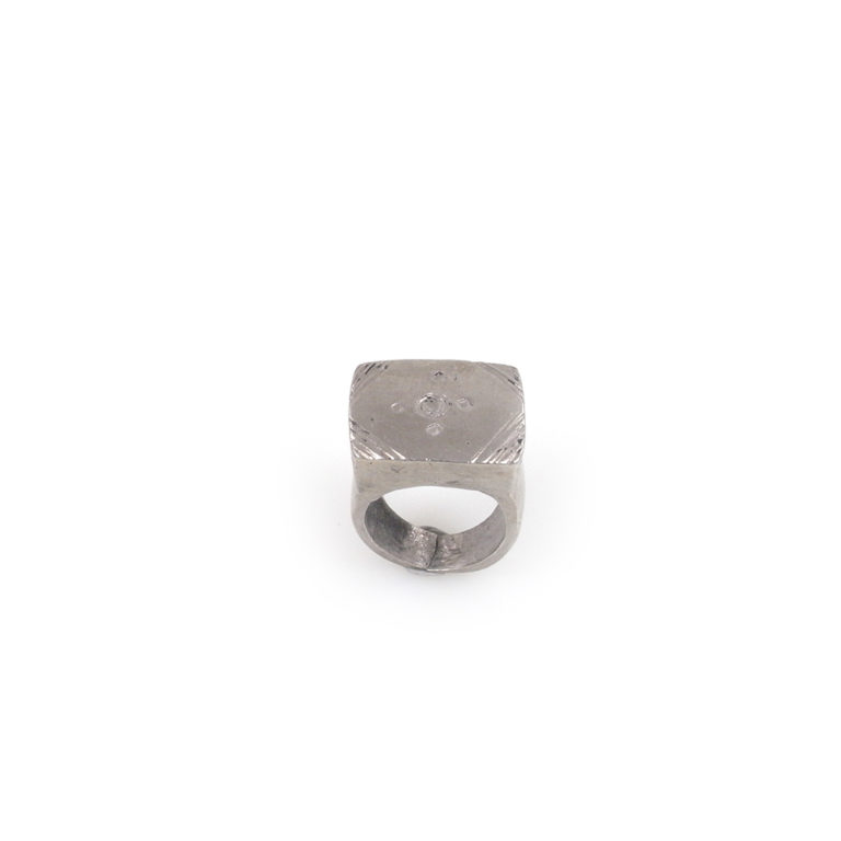 Tuareg Silver Ring with Symbols, Mali - Image 4