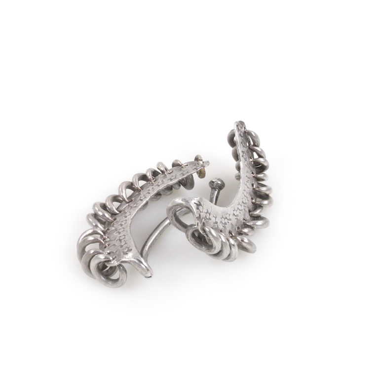 Rare Sarakole Soninke Silver Ear Contours, Mali - Image 4