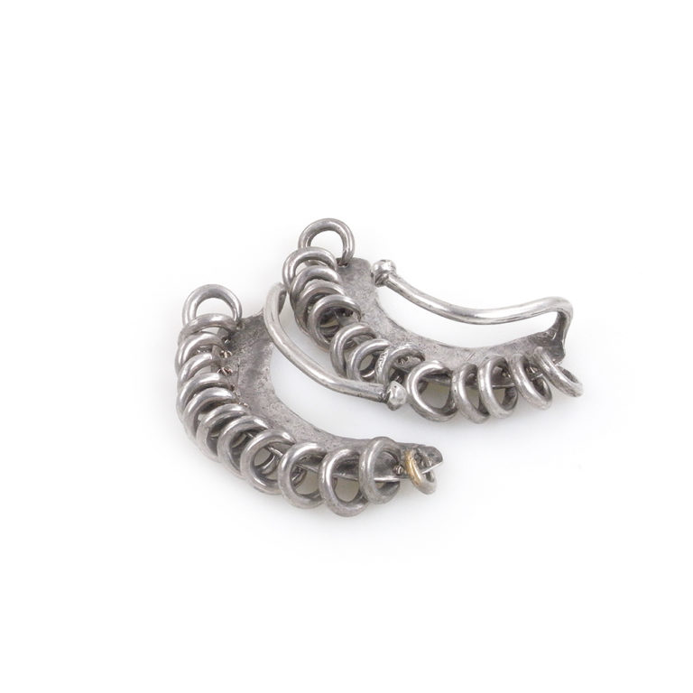 Rare Sarakole Soninke Silver Ear Contours, Mali - Image 5