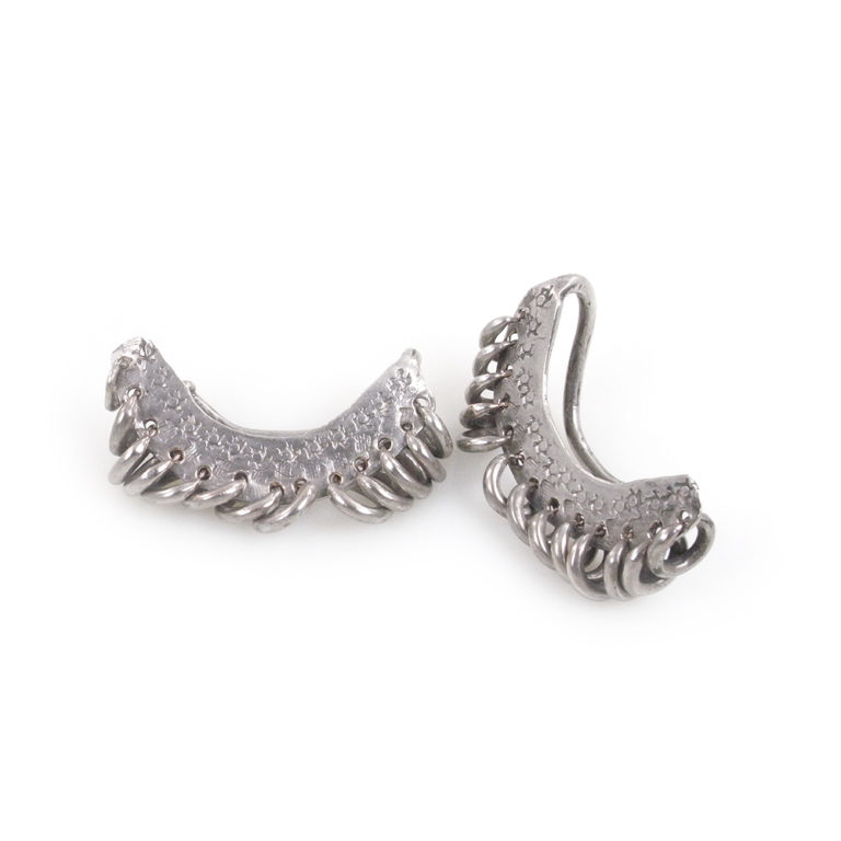 Rare Sarakole Soninke Silver Ear Contours, Mali - Image 6