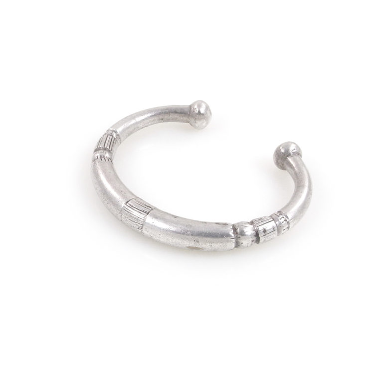 Fulani Silver Bracelet with Design, Mali - Image 2