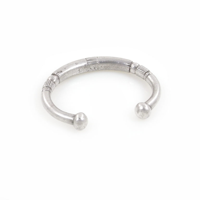 Fulani Silver Bracelet with Design, Mali - Image 9