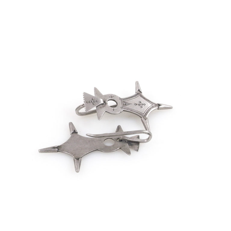 Tuareg Silver Earrings Agadez Cross, Mali - Image 3