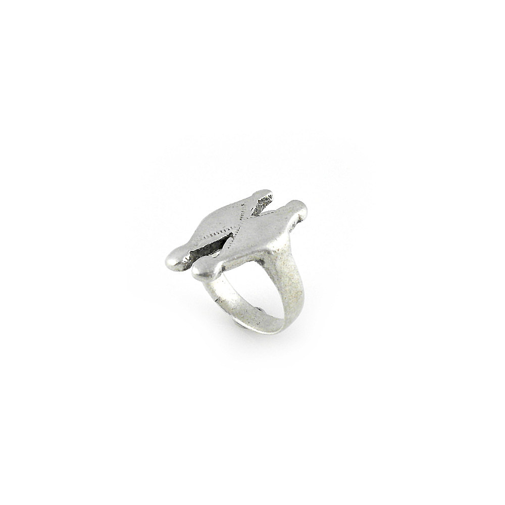 Tuareg Silver Amulet Ring for Twins, Niger