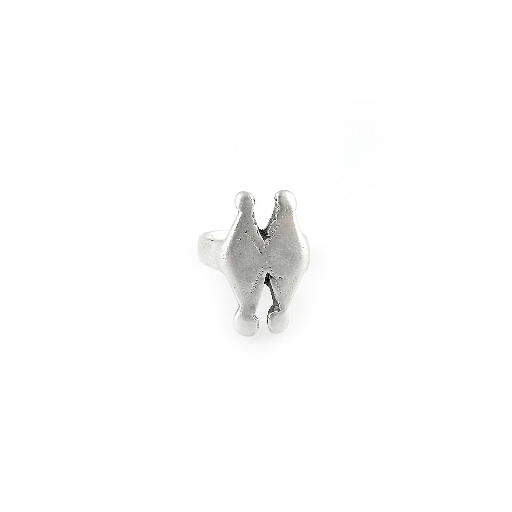 Tuareg Silver Amulet Ring for Twins, Niger - Image 2