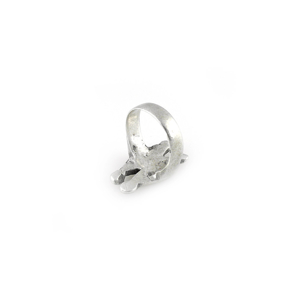 Tuareg Silver Amulet Ring for Twins, Niger - Image 5
