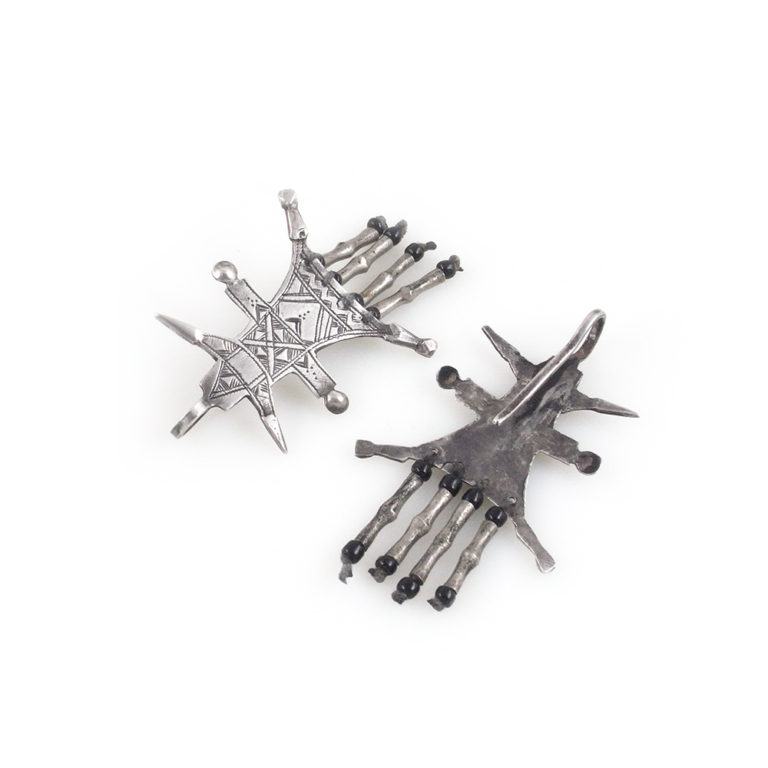 Tuareg Silver Earrings Camel Saddle, Niger - Image 3