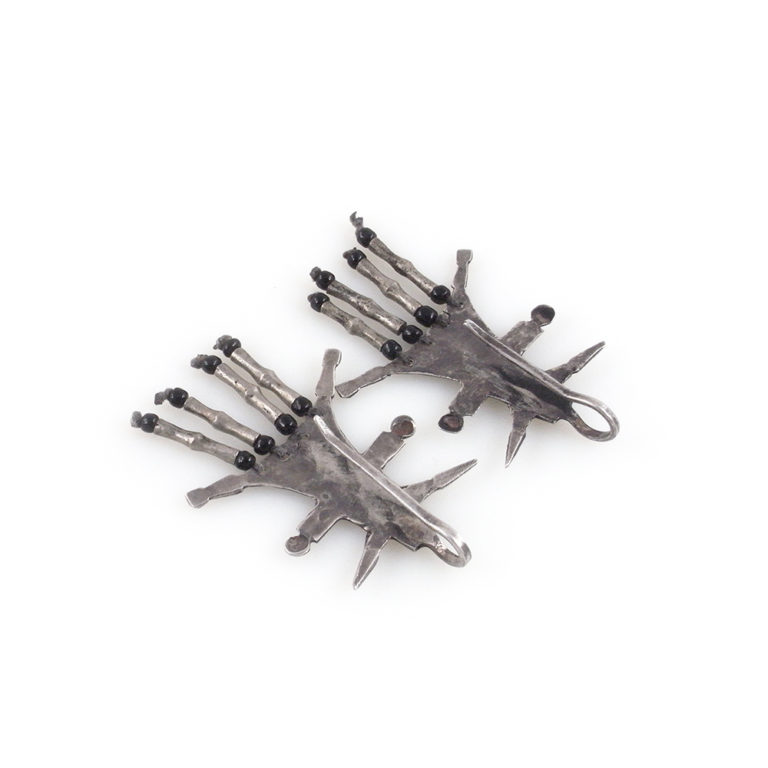 Tuareg Silver Earrings Camel Saddle, Niger - Image 4