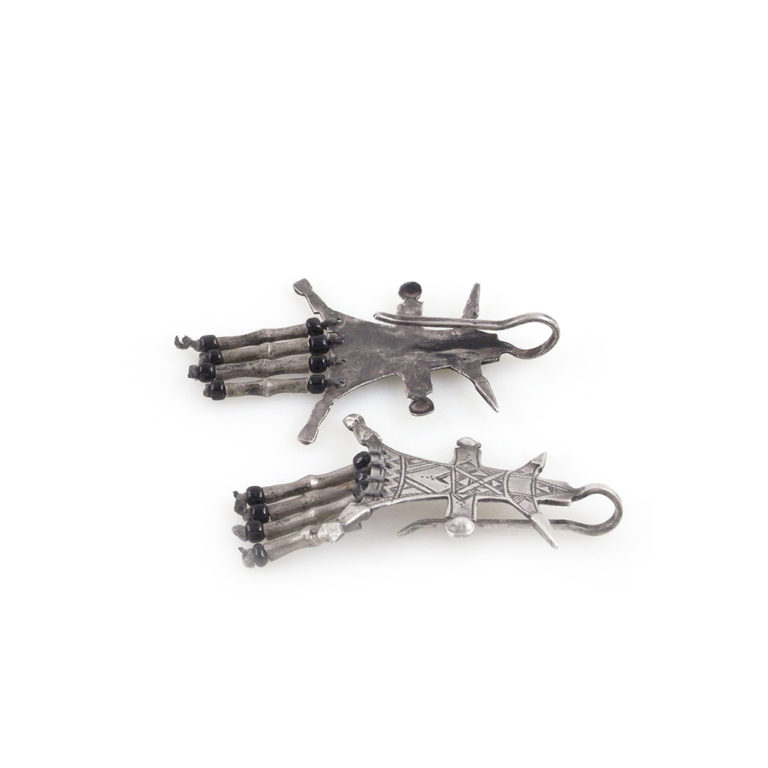 Tuareg Silver Earrings Camel Saddle, Niger - Image 5