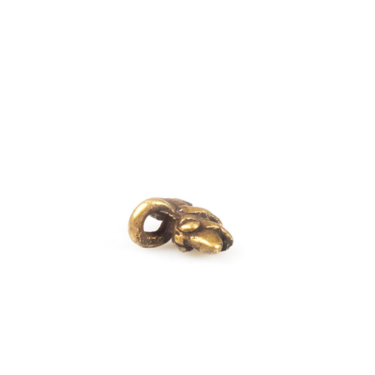 Lobi Brass Chameleon Amulet Pendant, Burkina Faso - Image 4