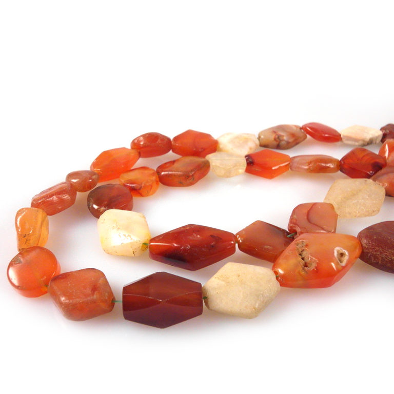Ancient Tabular Carnelian and Quartz Beads, Mali - Image 2