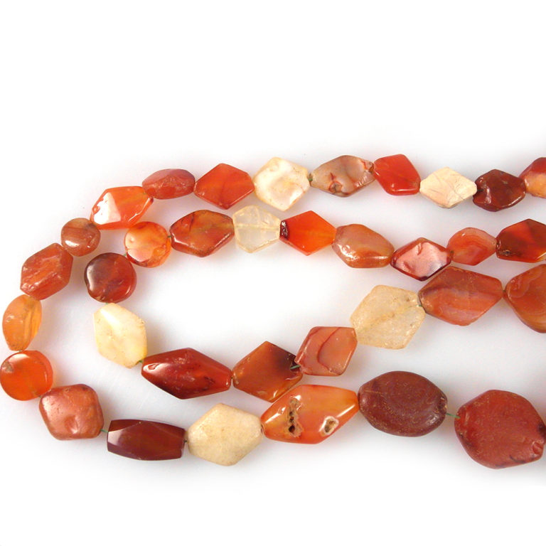Ancient Tabular Carnelian and Quartz Beads, Mali - Image 3