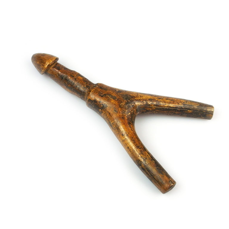 Lobi Wood Phallus Slingshot Talisman, Burkina Faso