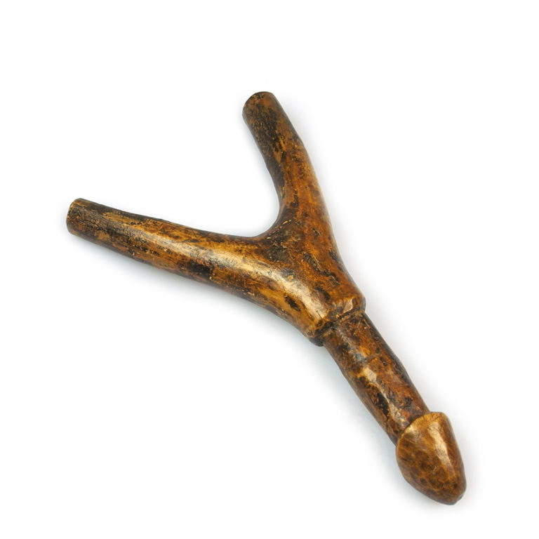 Lobi Wood Phallus Slingshot Talisman, Burkina Faso - Image 3
