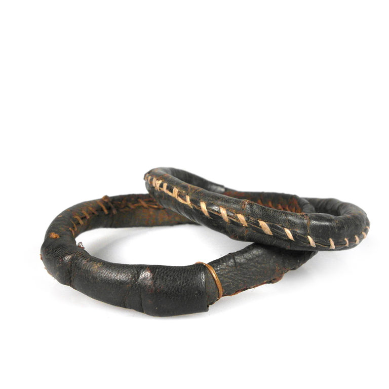 Two Leather Amulet Grigri Arm Bracelets, Mali