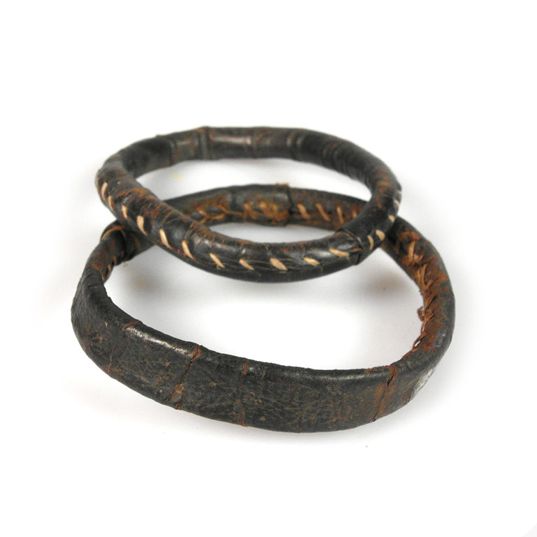 Two Leather Amulet Grigri Arm Bracelets, Mali - Image 2
