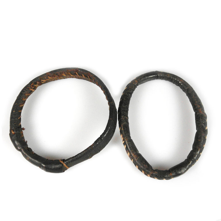 Two Leather Amulet Grigri Arm Bracelets, Mali - Image 3