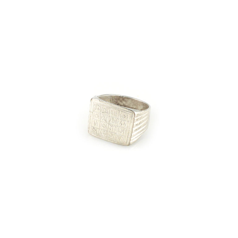 Tuareg Silver Ring with Magic Script, Mali - Image 3