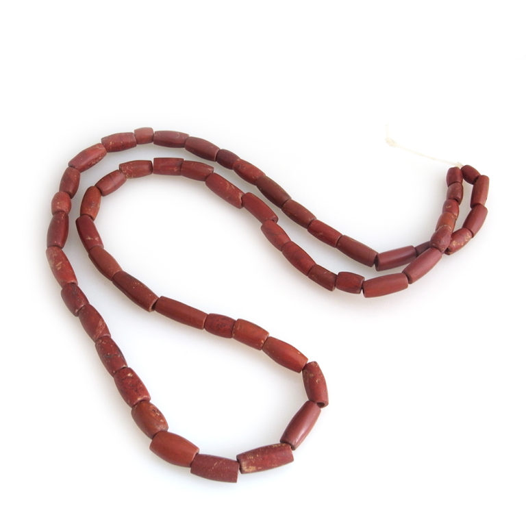 Ancient Jasper Beads Strand Barrel Shape, Mali - Image 2