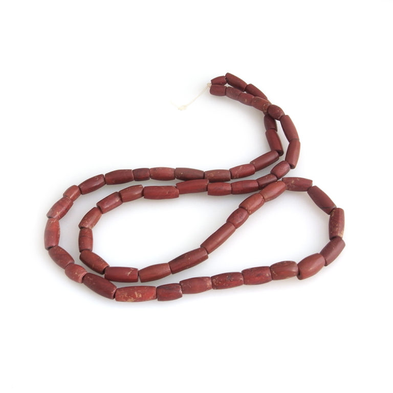 Ancient Jasper Beads Strand Barrel Shape, Mali