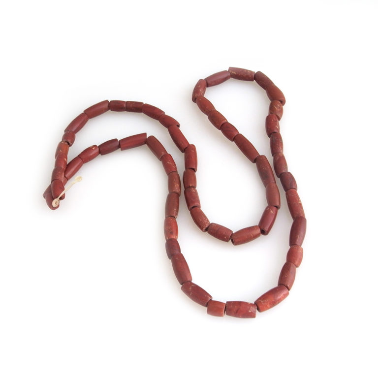 Ancient Jasper Beads Strand Barrel Shape, Mali - Image 3
