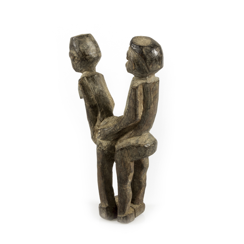Old Lobi Wood Bateba Bêtise Mating Couple Figures with Sacrificial ...