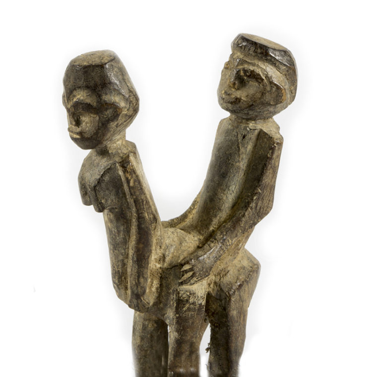 Old Lobi Wood Bateba Bêtise Mating Couple Figures with Sacrificial Patina, Burkina Faso - Image 6