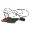 Three African Bambara Leather Amulets Magic Grigris Tribal Worn, Mali - Image 3