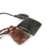 Three African Bambara Leather Amulets Magic Grigris Tribal Worn, Mali - Image 4