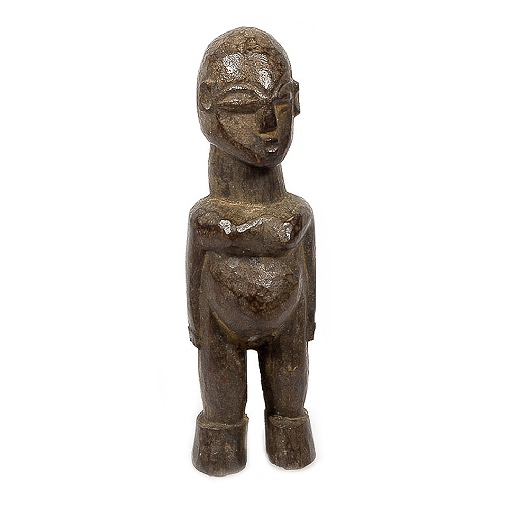 Old Lobi Wood Bateba Phuwe Divination Figure African Statue, Burkina Faso