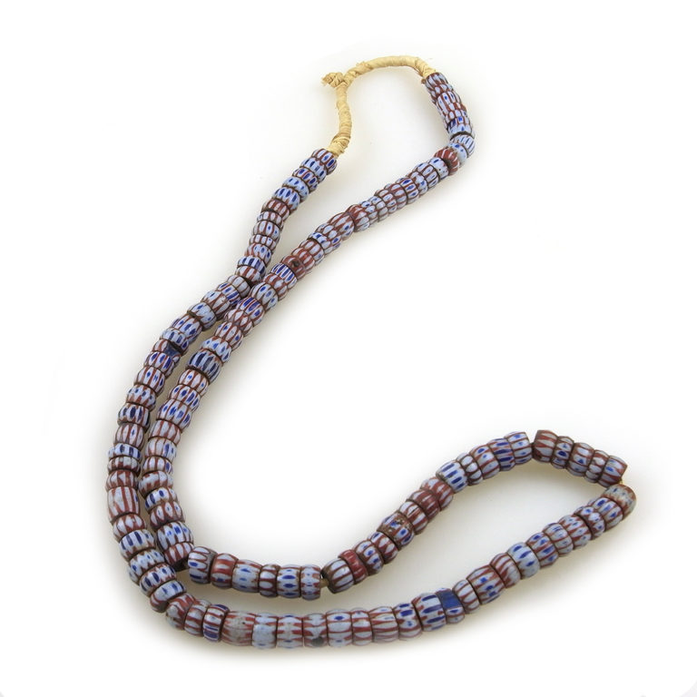 antique venetian awale chevron trade beads from mali